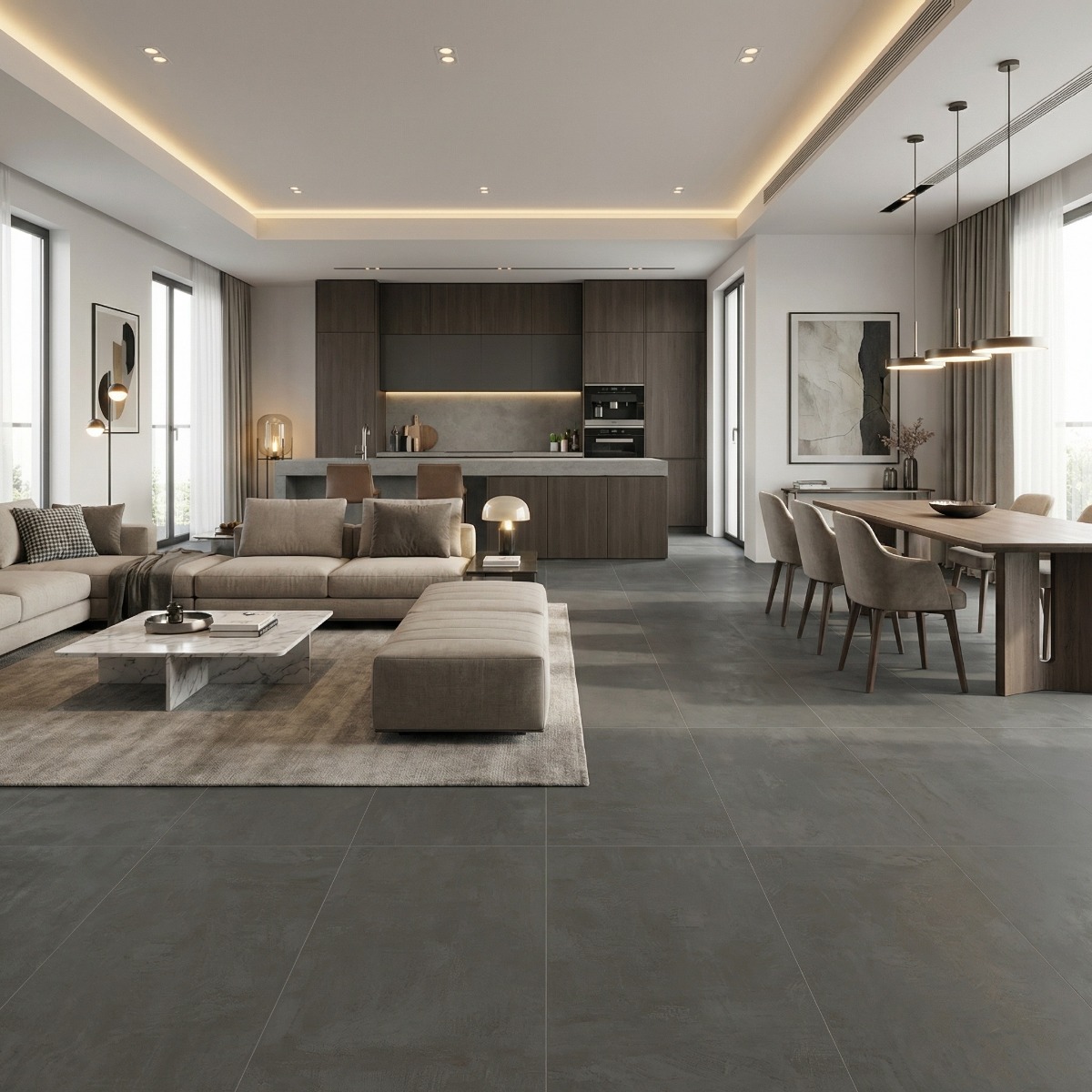 Gresie HANNOVER ANTHRACITE F PC 600X1200X8 R MAT 1L gri | în