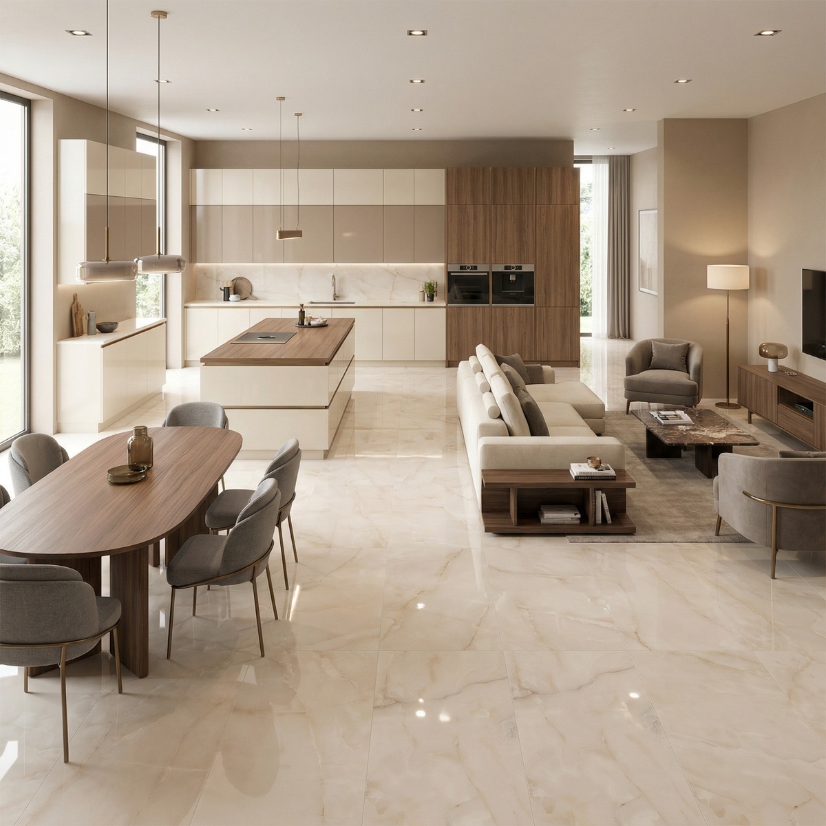 Gresie ANTIQUE ONYX BEIGE 60x120 LUCIOASA alb | CeraMall.ro