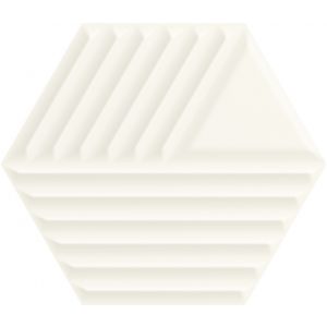 Woodskin Bianco Heksagon Struktura C Sciana