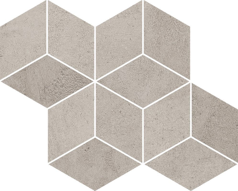 Pure City Grys Mozaika Prasowana Romb Hexagon 20.4 x 23.8 cm