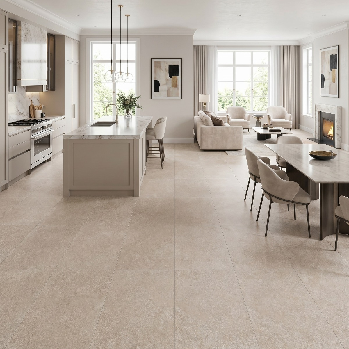 Gresie LIMESTONE BEIGE F P 600X1200X8 R MAT 1L bej | în Romania pe