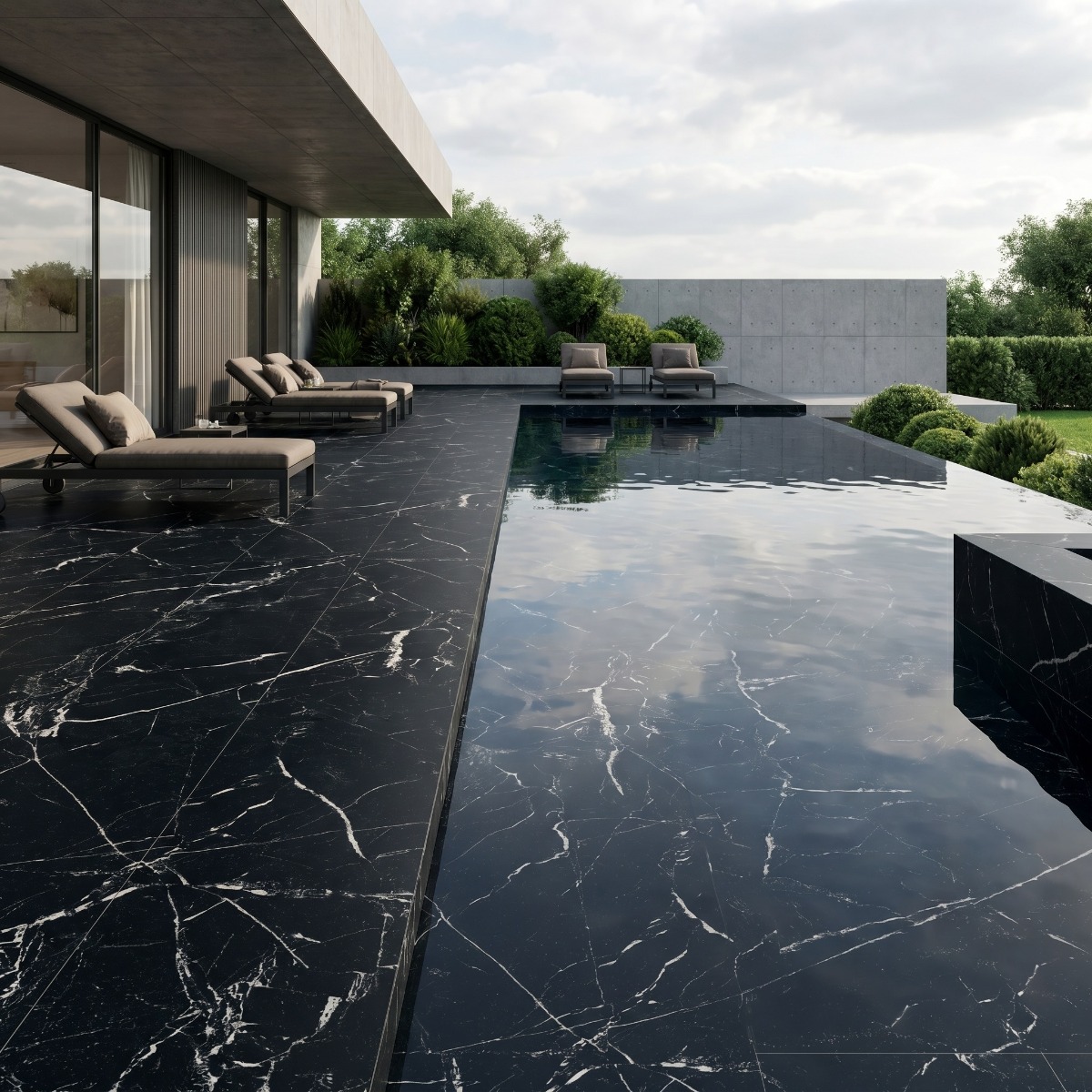 Gresie MARQUINA BLACK F P 600X1200X8 R MAT 1L negru | în Romania